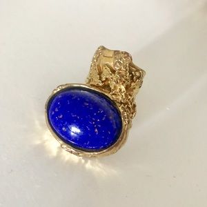 YSL Lapis Arty Ring - Size 6